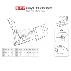 Arabiye Çift Kıvırma Apara 60x20mm / APR 43-R