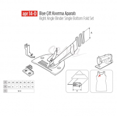 Biye Çift Kıvırma Apara 50x15mm / APR 14-D