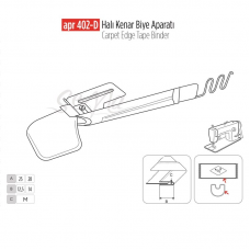 Halı Kenar Biye Aparat 28cm-14cm / APR 402-D