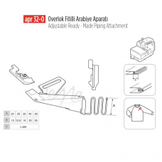 Overlok Fitilli Arabiye Apara 30x15mm / APR 32-O