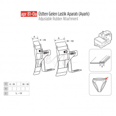 Üstten Gelen Ayarlı Lastik Apara 35mm/APR81-0(A)